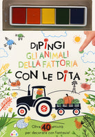 Cover of Dipingi gli animali della fattoria con le dita. Oltre 40 attività per decorare con fantasia!