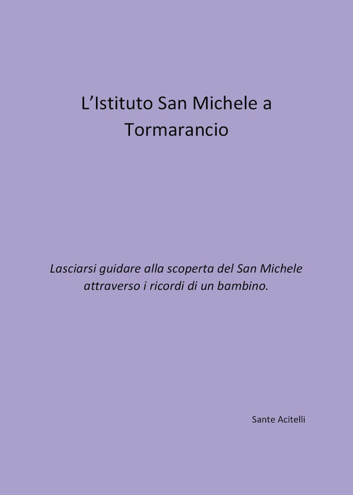 Cover of istituto San Michele a Tormarancio