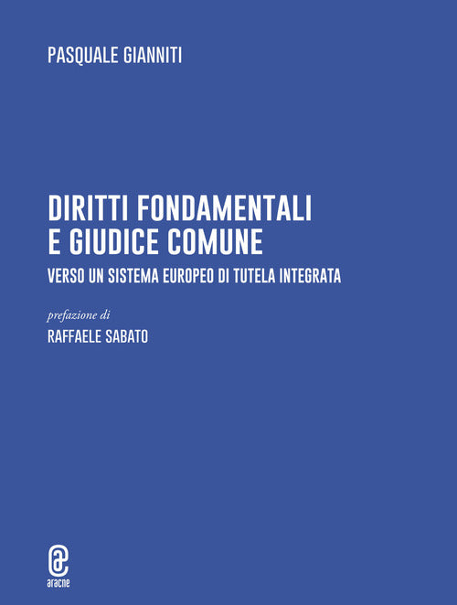 Cover of Diritti fondamentali e giudice comune. Verso un sistema europeo di tutela integrata