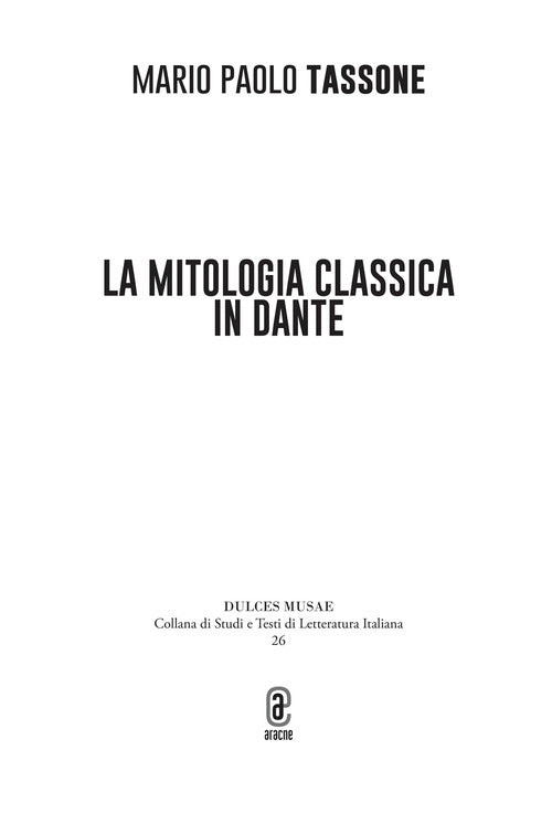 Cover of mitologia classica in Dante