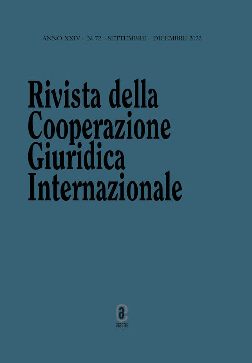 Cover of Rivista della Cooperazione Giuridica Internazionale. Quadrimestrale dell'istituto Internazionale di Studi Giuridici