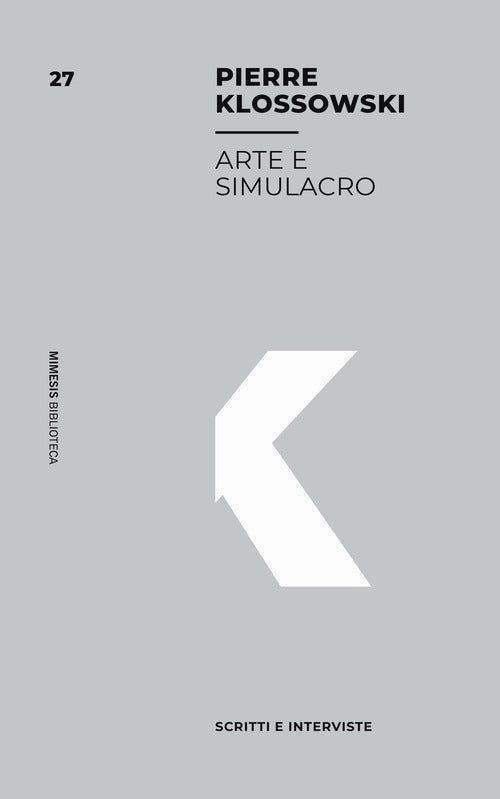 Cover of Arte e simulacro. Scritti e interviste