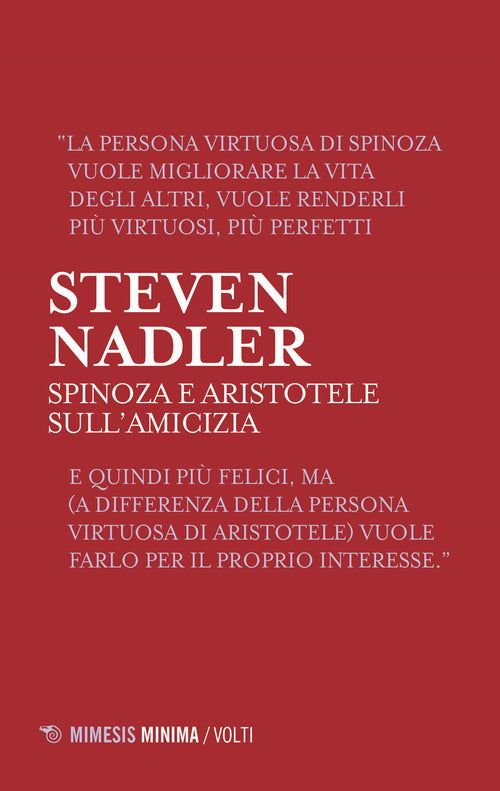 Cover of Spinoza e Aristotele. Sull'amicizia