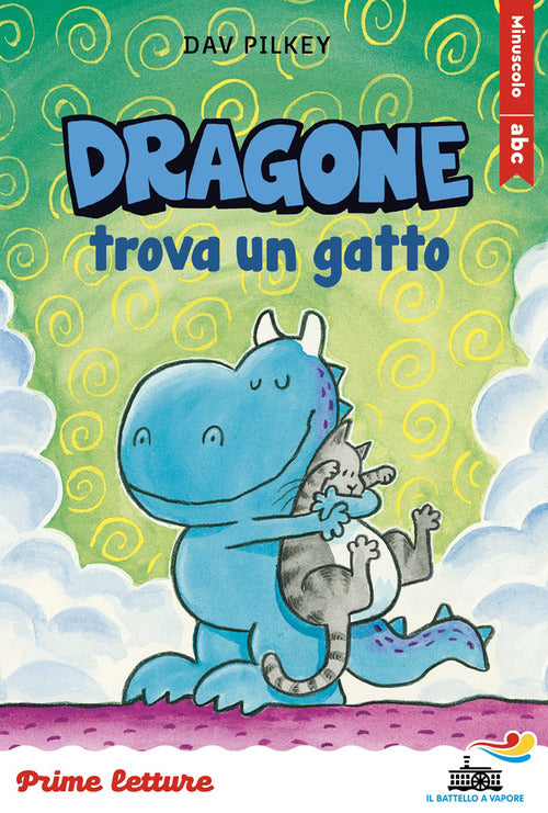 Dragone trova un gatto. Stampatello minuscolo a leggibilità facilitata