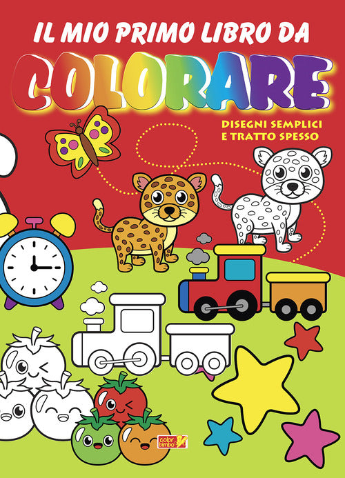 Cover of mio primo libro da colorare. Disegni semplici e tratto spesso