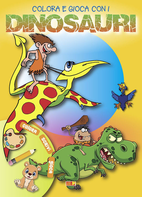 Cover of Colora e gioca con i dinosauri