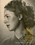 Cover of We all think of ourselves as one single person but it's not true. Ghitta Carell's portraits. Ediz. inglese ed ebraica