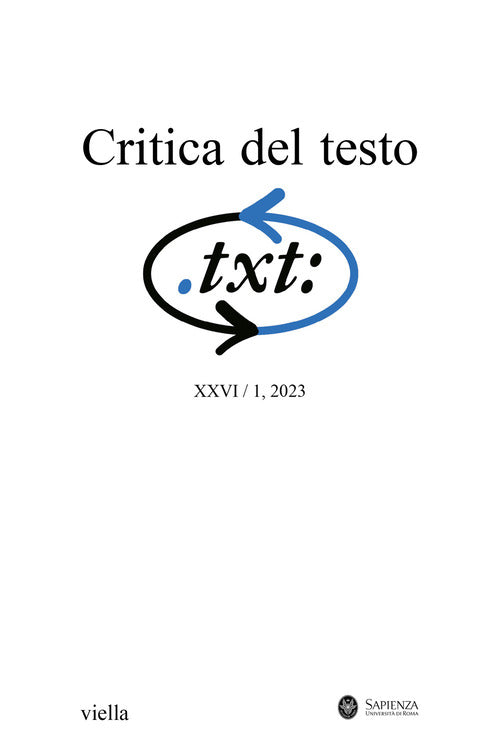 Cover of Critica del testo