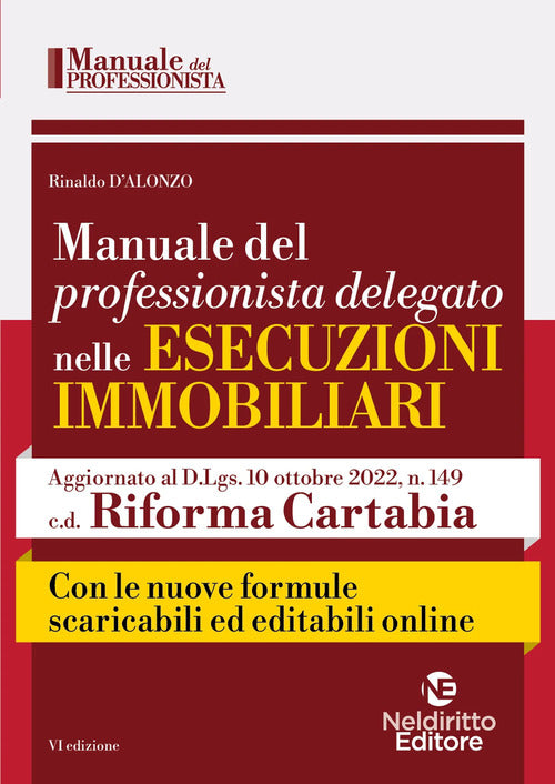 Cover of Manuale del professionista delegato nelle esecuzioni immobiliari