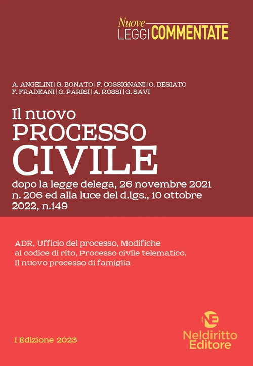 Cover of nuovo processo civile, alla luce del d.lgs. 10 ottobre 2022, n. 149