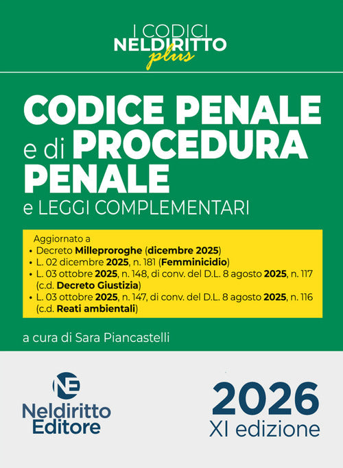 Codice penale e di procedura penale Plus 2026