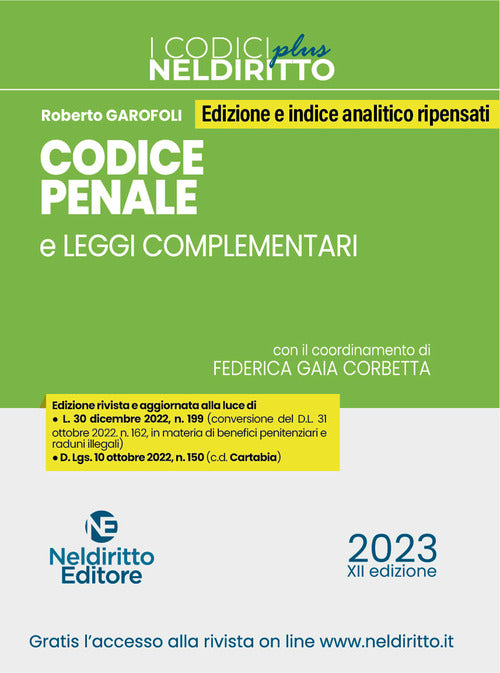 Cover of Codice penale e leggi complementari