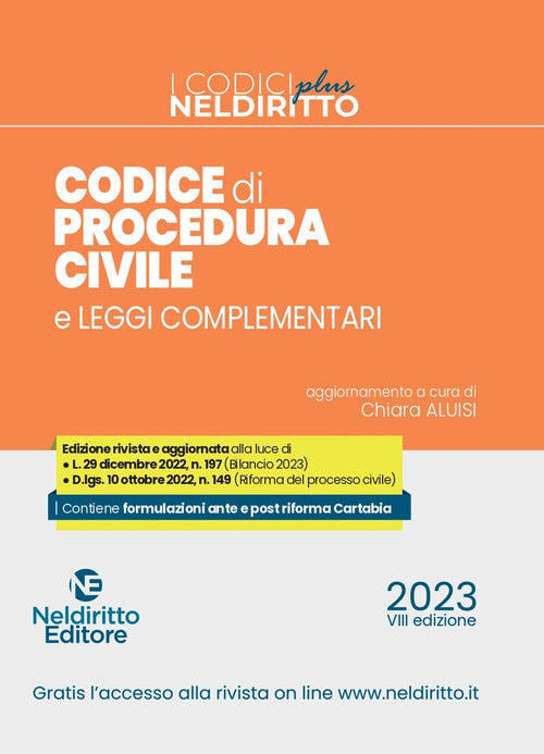 Cover of Codice di procedura civile e leggi complementari