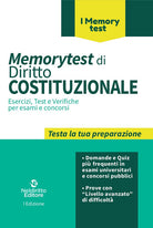 Cover of Memorytest di diritto costituzionale. Esercizi, test e verifiche per esami e concorsi