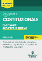 Cover of Dispensa di diritto costituzionale. Elementi con parole chiave