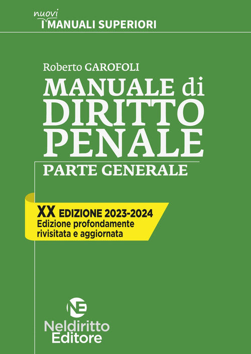 Cover of Manuale di diritto penale. Parte generale