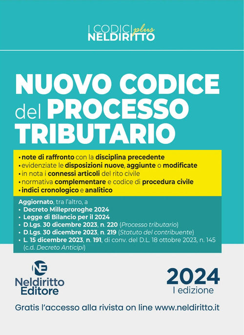 Cover of Codice del processo tributario