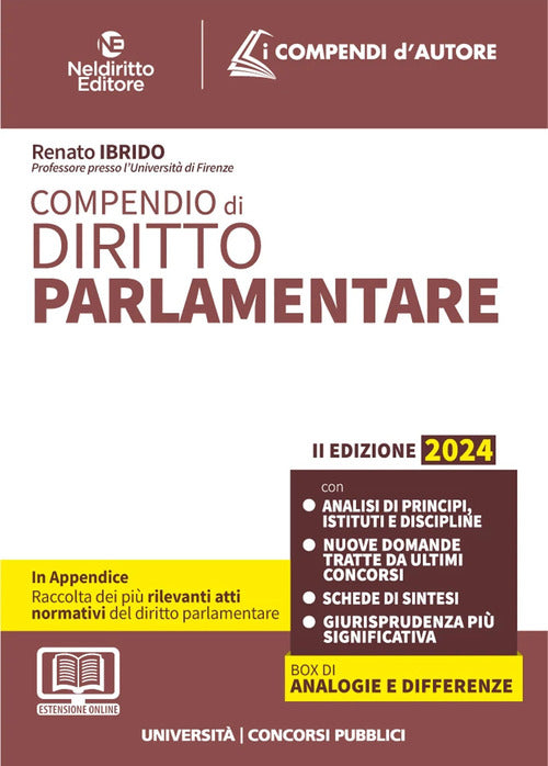 Cover of Compendio di diritto parlamentare