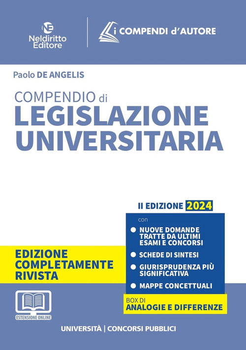 Cover of Compendio di legislazione universitaria 2024