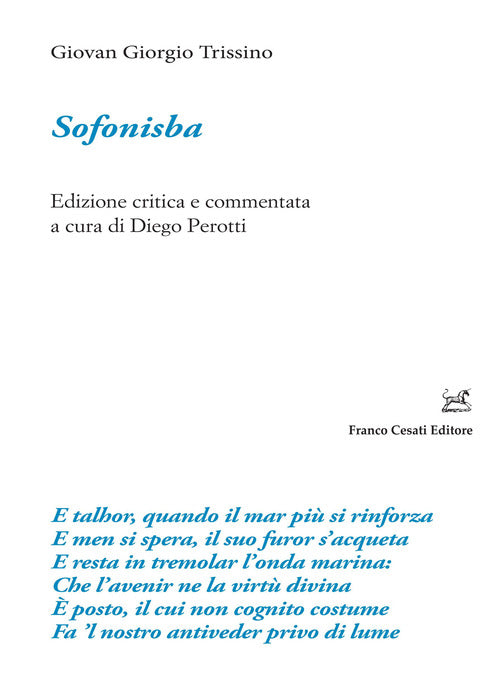 Cover of Sofonisba