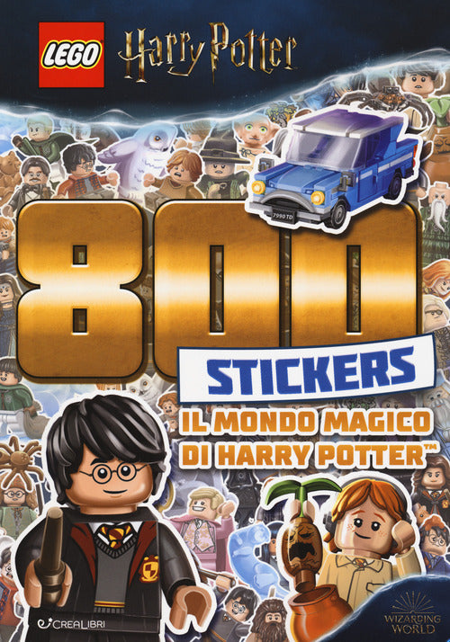 Cover of mondo magico di Harry Potter. 800 stickers. Lego Harry Potter