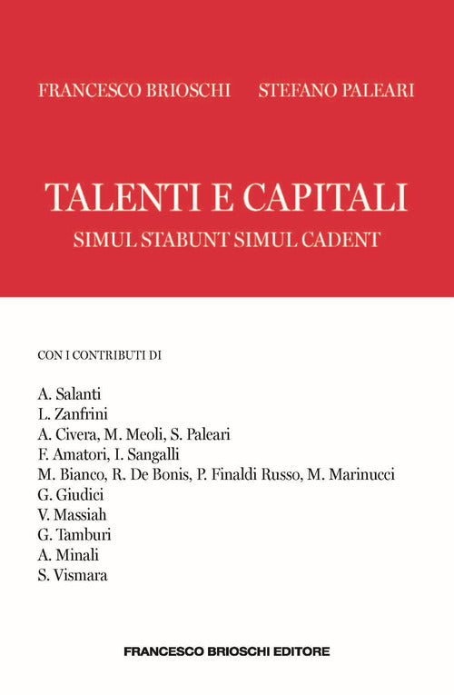 Cover of Talenti e capitali. Simul stabunt simul cadent