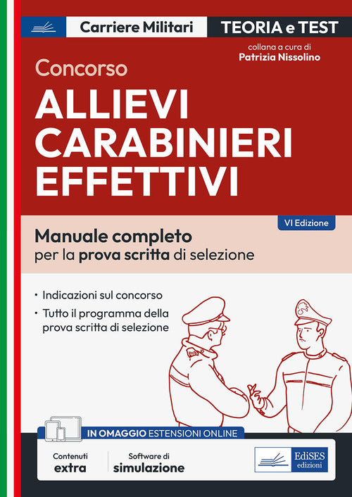 Cover of Concorso allievi carabinieri effettivi. Manuale completo per la prova scritta di selezione
