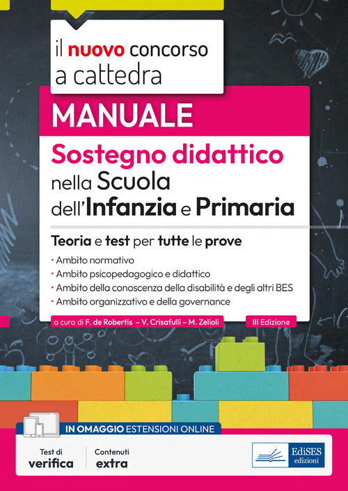 Cover of Manuale. Sostegno didattico per la scuola dell'infanzia e primaria. Concorso a cattedra 2023-2024. Teoria e test per tutte le prove