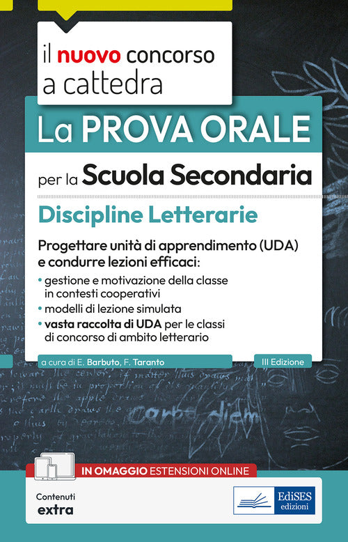 La prova orale per la scuola secondaria. Discipline Letterarie. Progettare unit di apprendimento UDA e condurre lezioni efficaci