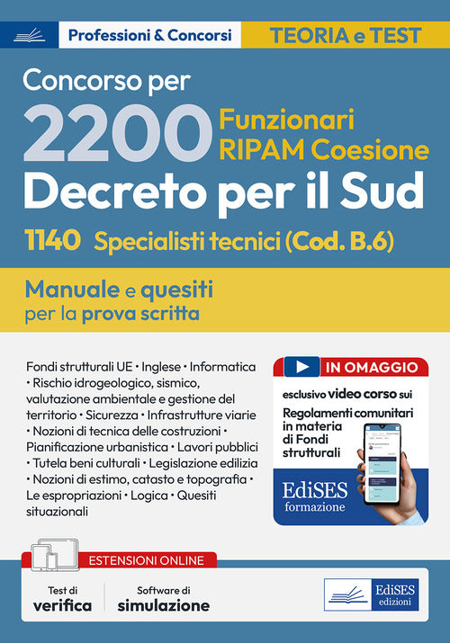 Concorso RIPAM. 1140 specialisti tecnici. Manuale per la prova scritta