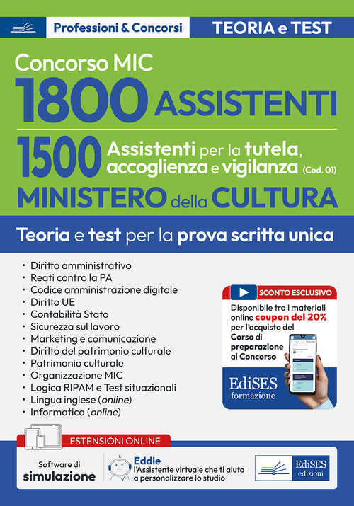Concorso MIC. 1500 Assistenti alla tutela, accoglienza e vigilanza