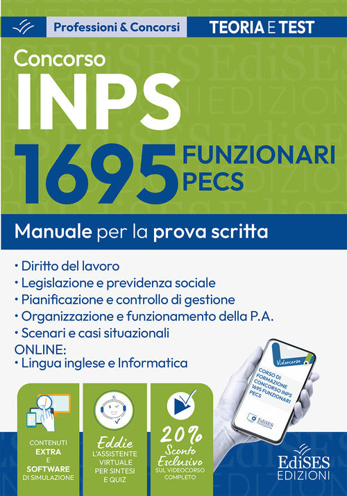 Concorso 1695 Funzionari PECS INPS: manuale prova scritta