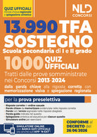 TFA sostegno 2026. 1000 quiz ufficiali per la Scuola Secondaria di I e II grado per la prova preselettiva