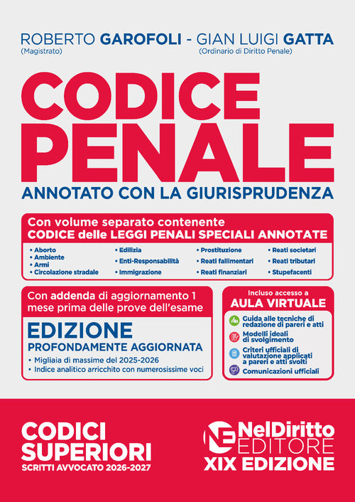 Codice Penale annotato con la giurisprudenza 2026-2027 per l'esame di Avvocato