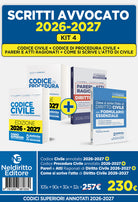 Kit 4 Codice civile + Codice di procedura civile+ Pareri + Come si scrive l'atto di civile 2026-2027