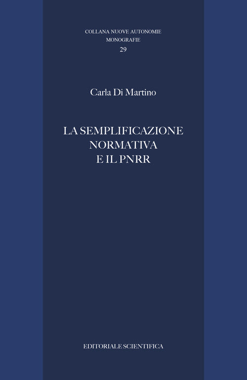 Cover of semplificazione normativa e il PNRR