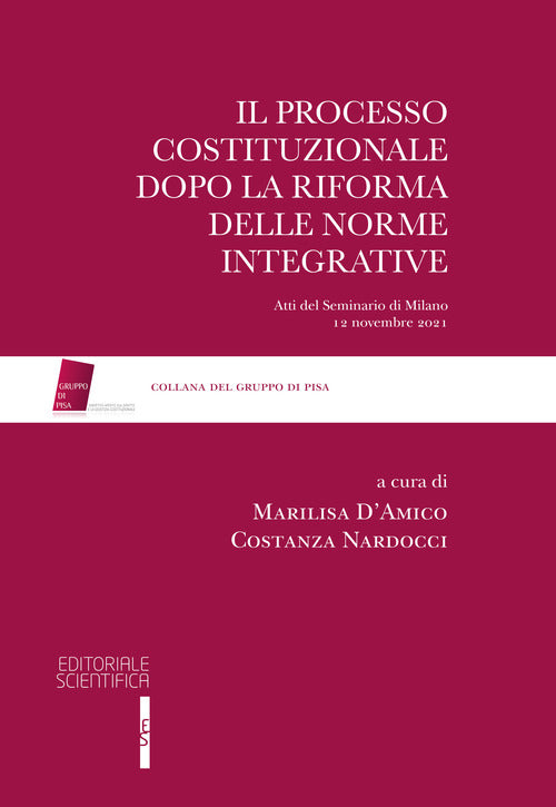 Cover of processo costituzionale dopo la riforma delle norme integrative. Atti del Seminario di Milano, 12 novembre 2021