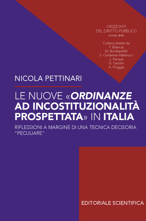 Le nuove ordinanze ad incostituzionalit prospettata in Italia. Riflessioni a margine di una tecnica decisoria peculiare
