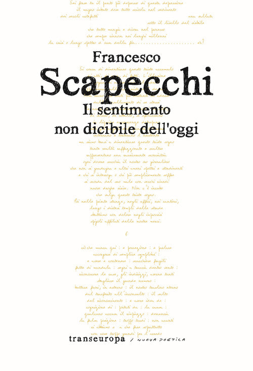 Cover of sentimento non dicibile dell'oggi