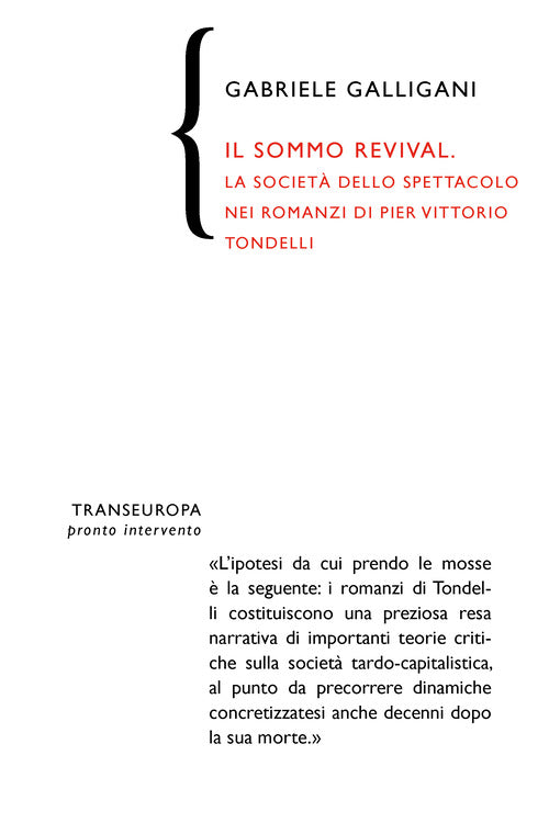 Cover of sommo revival. La società dello spettacolo nei romanzi di Pier Vittorio Tondelli