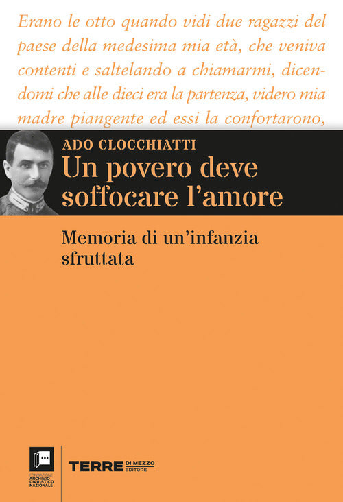 Cover of povero deve soffocare l’amore. Memoria di un’infanzia sfruttata