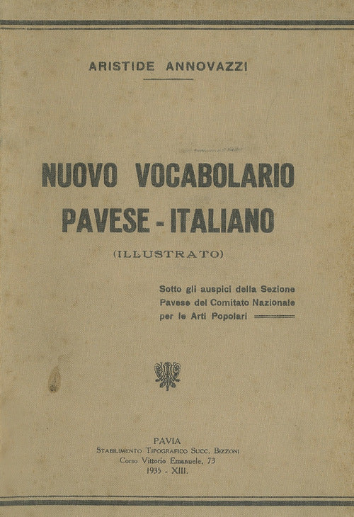 Cover of Nuovo vocabolario pavese-Italiano
