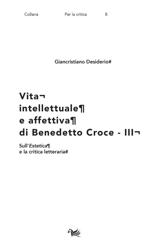 Cover of Vita intellettuale e affettiva di Benedetto Croce