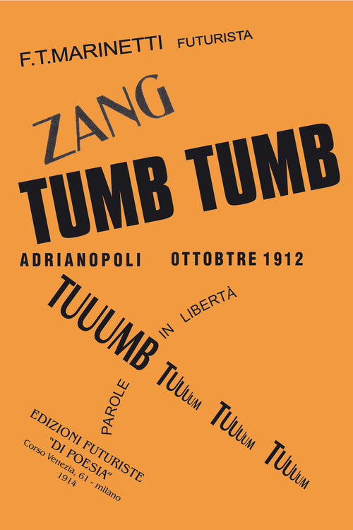 Cover of Zang tumb tumb. Adrianopoli ottobre 1912