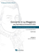 Cover of Concerto in la maggiore per clarinetto e orchestra K.622. Riduzione per clarinetto, quintetto d'archi e flauto