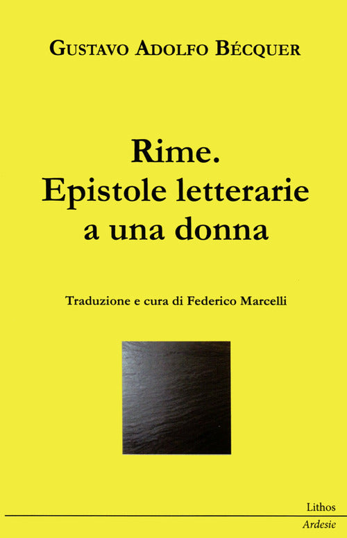 Cover of Rime. Epistole letterarie a una donna