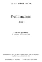 Cover of Profili muliebri. Ediz. a carattere diamante e stampa microscopica