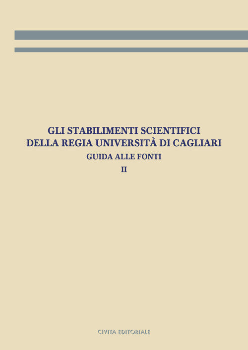 Cover of stabilimenti scientifici della Regia Università di Cagliari
