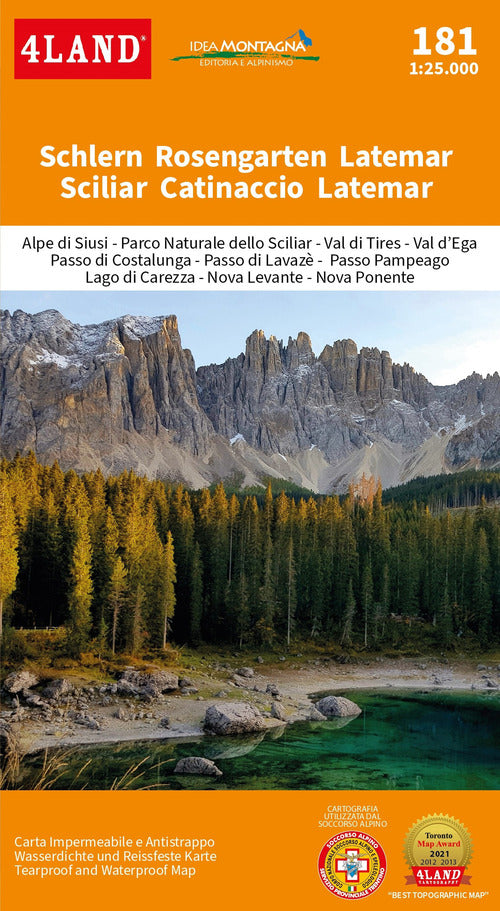 Cover of Schlern Rosengarten Latemar-Sciliar Catinaccio Latemar-Parco Naturale dello Sciliar 1:25.000