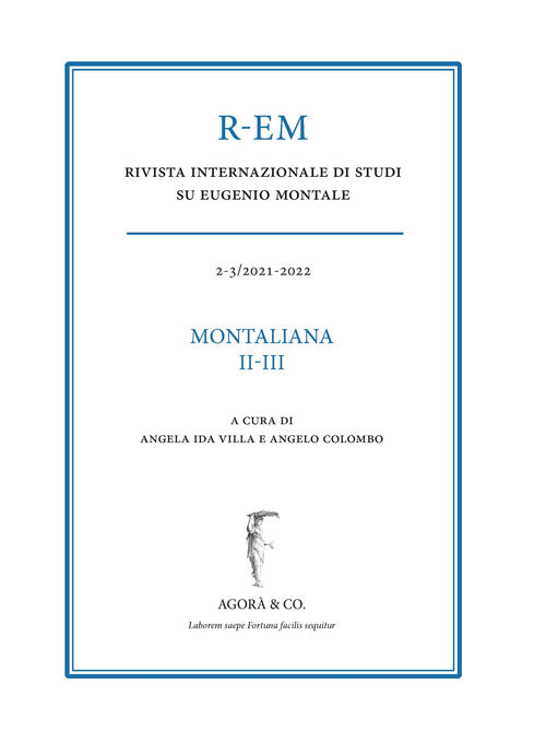 Cover of R-EM. Rivista internazionale di studi su Eugenio Montale